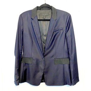 Rag & Bone | Size 12. Navy Black Tuxedo Jacket